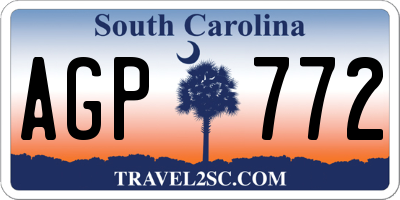 SC license plate AGP772