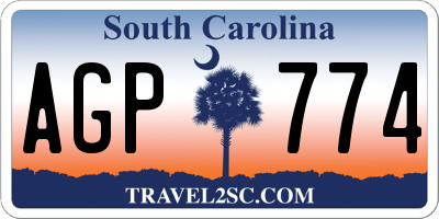 SC license plate AGP774