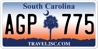SC license plate AGP775
