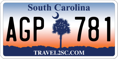 SC license plate AGP781