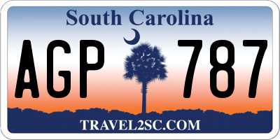 SC license plate AGP787