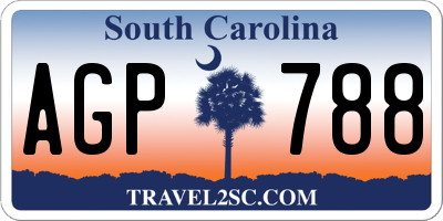 SC license plate AGP788