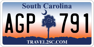SC license plate AGP791