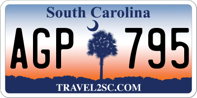 SC license plate AGP795
