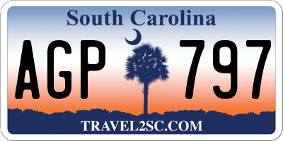 SC license plate AGP797
