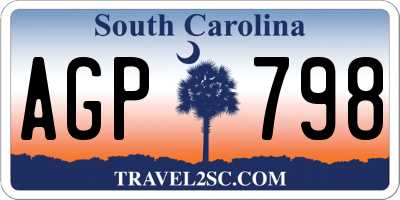 SC license plate AGP798