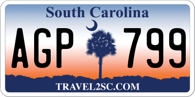 SC license plate AGP799