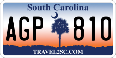 SC license plate AGP810