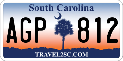 SC license plate AGP812