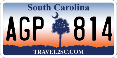 SC license plate AGP814