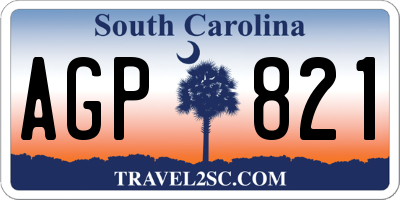 SC license plate AGP821