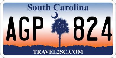 SC license plate AGP824