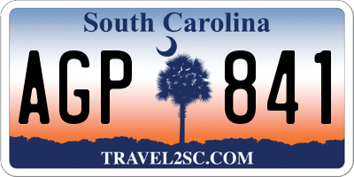 SC license plate AGP841
