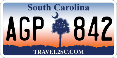 SC license plate AGP842