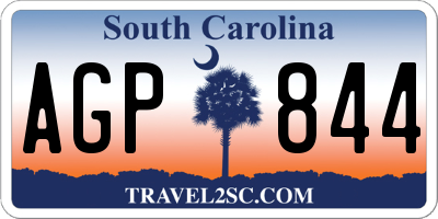 SC license plate AGP844