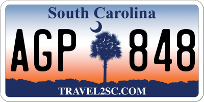 SC license plate AGP848