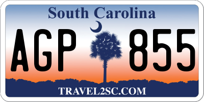 SC license plate AGP855