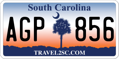 SC license plate AGP856