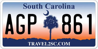 SC license plate AGP861