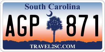 SC license plate AGP871