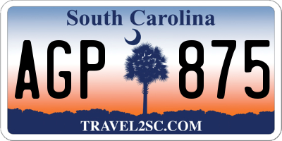 SC license plate AGP875