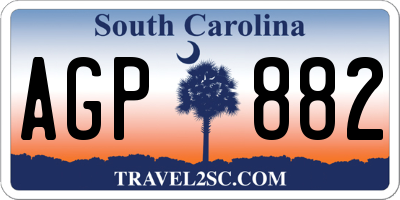 SC license plate AGP882