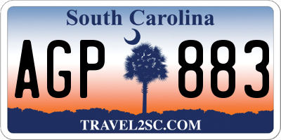 SC license plate AGP883