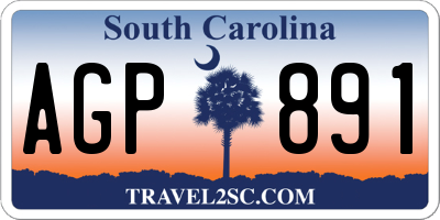 SC license plate AGP891
