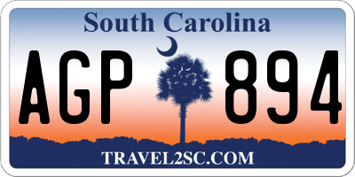 SC license plate AGP894