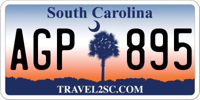 SC license plate AGP895