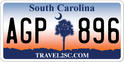 SC license plate AGP896