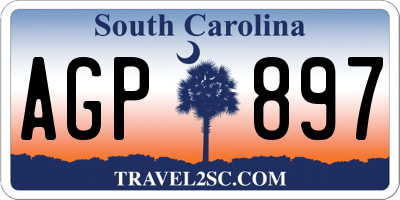 SC license plate AGP897