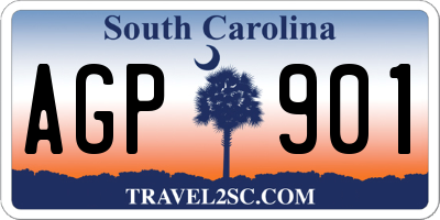 SC license plate AGP901
