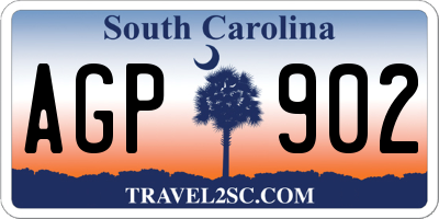 SC license plate AGP902