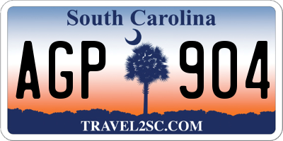 SC license plate AGP904