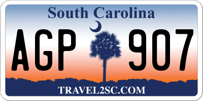 SC license plate AGP907