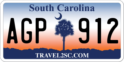 SC license plate AGP912