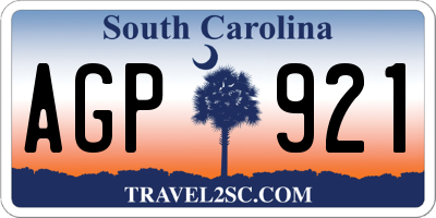 SC license plate AGP921
