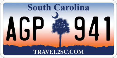 SC license plate AGP941