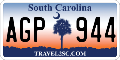 SC license plate AGP944