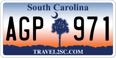 SC license plate AGP971