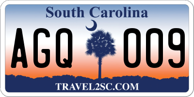 SC license plate AGQ009