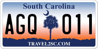 SC license plate AGQ011