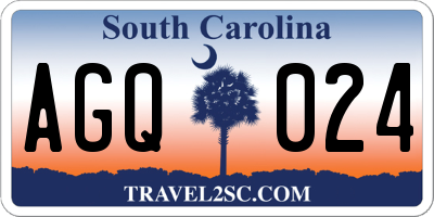 SC license plate AGQ024