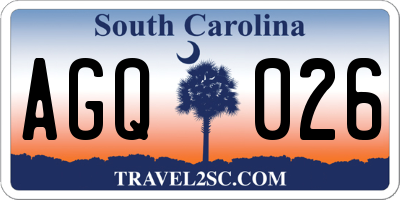 SC license plate AGQ026
