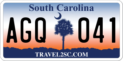 SC license plate AGQ041