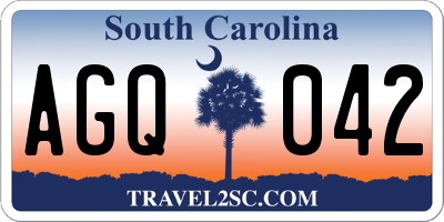 SC license plate AGQ042