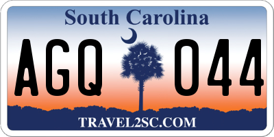SC license plate AGQ044