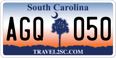 SC license plate AGQ050