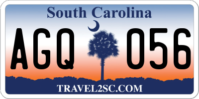 SC license plate AGQ056
